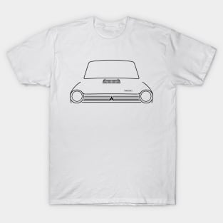 Autobianchi A112 1970s classic car black outline graphic T-Shirt